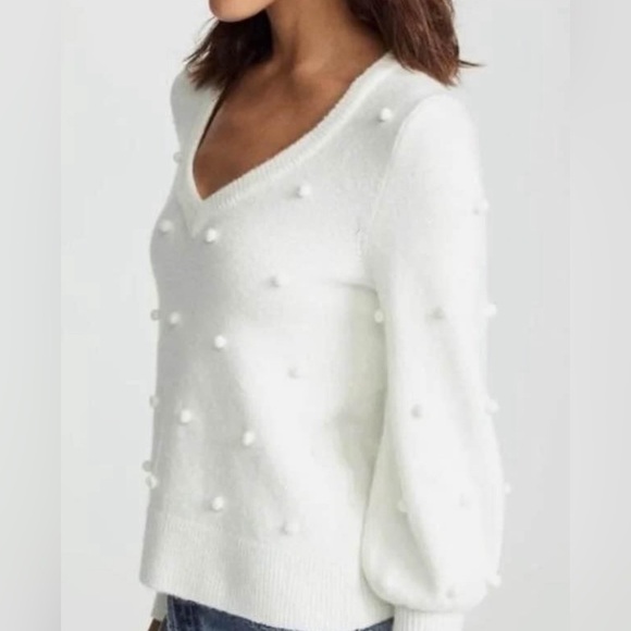 Madewell Bobble V-neck Sweater - Picture 3 of 3